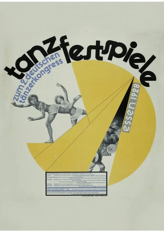 Vintage Design Poster Bauhaus - Tanzfestspeile Dance Festival Essen, 1928