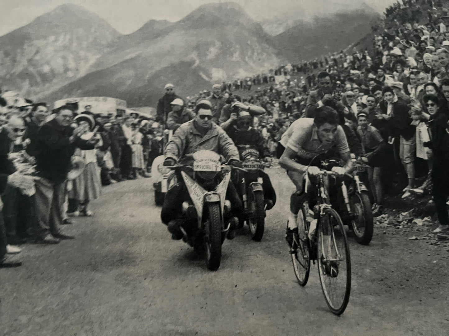 Vintage Cycling Print - Tour de France, Jacques Anquetil, Original 1957