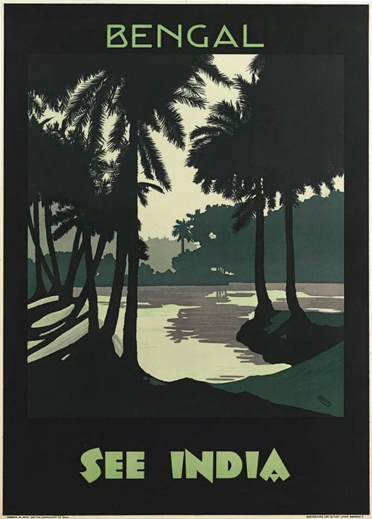 Vintage Travel Print - Bengal, India, c1930s