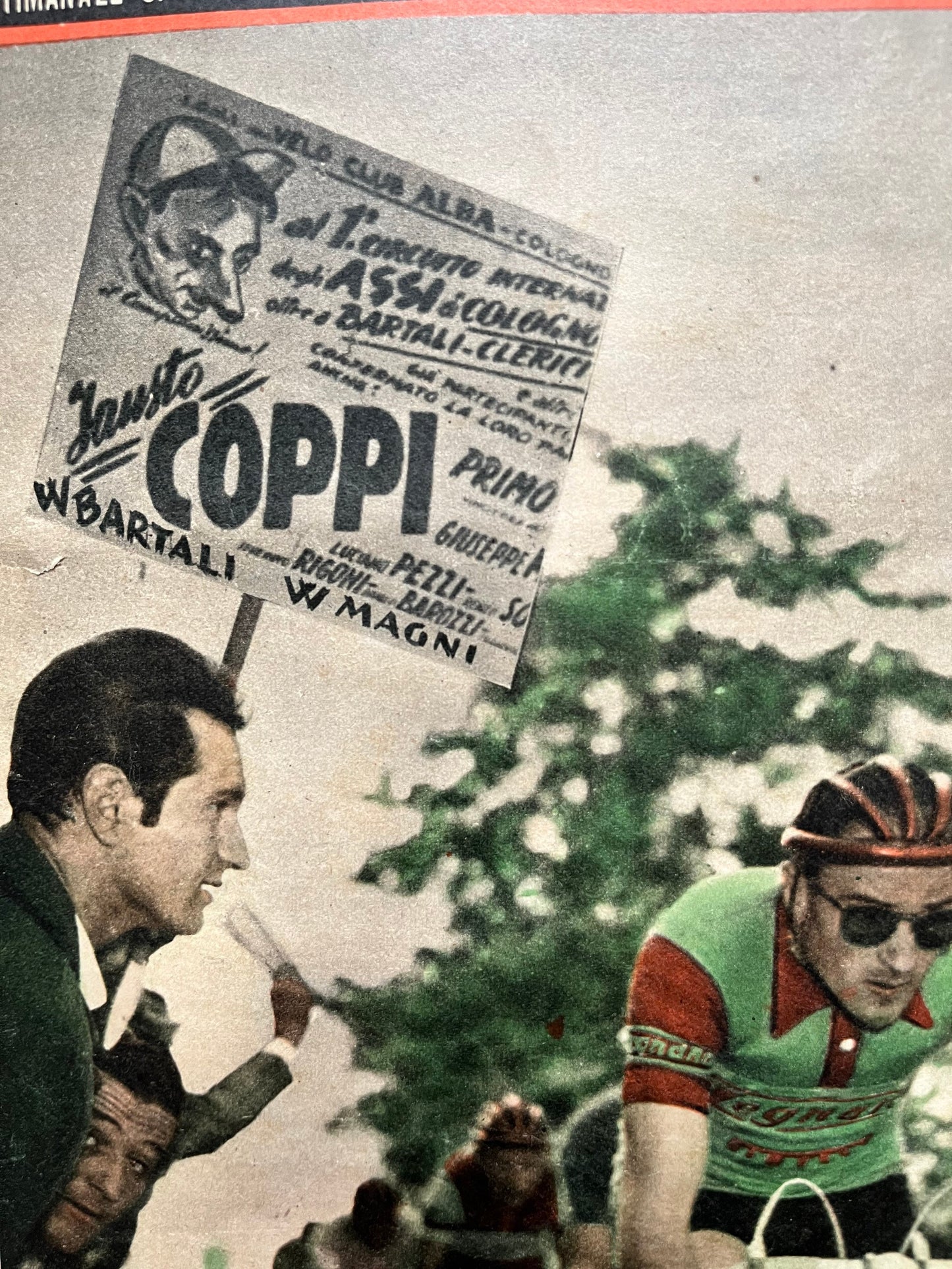 Vintage Cycling Print - Legnano, Giorgio Albani, 1953