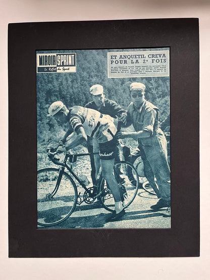 Vintage Cycling Print - Jacques Anquetil, Original Tour de France, 1961