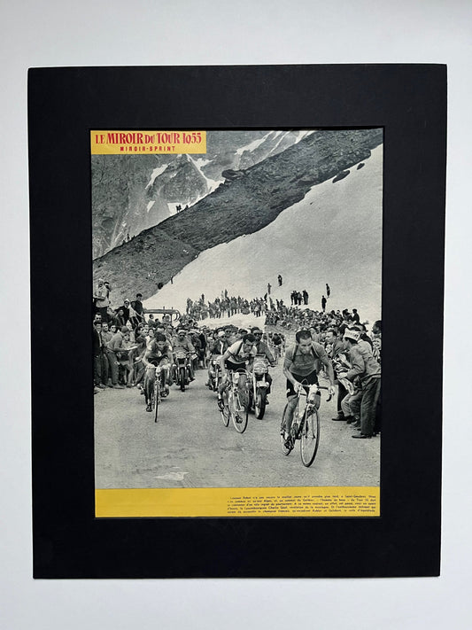 Vintage Cycling Print - Tour de France, Louison Bobet, Original  1955