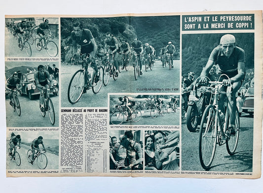 Vintage Cycling Print - Fausto Coppi, Bianchi Original,1952