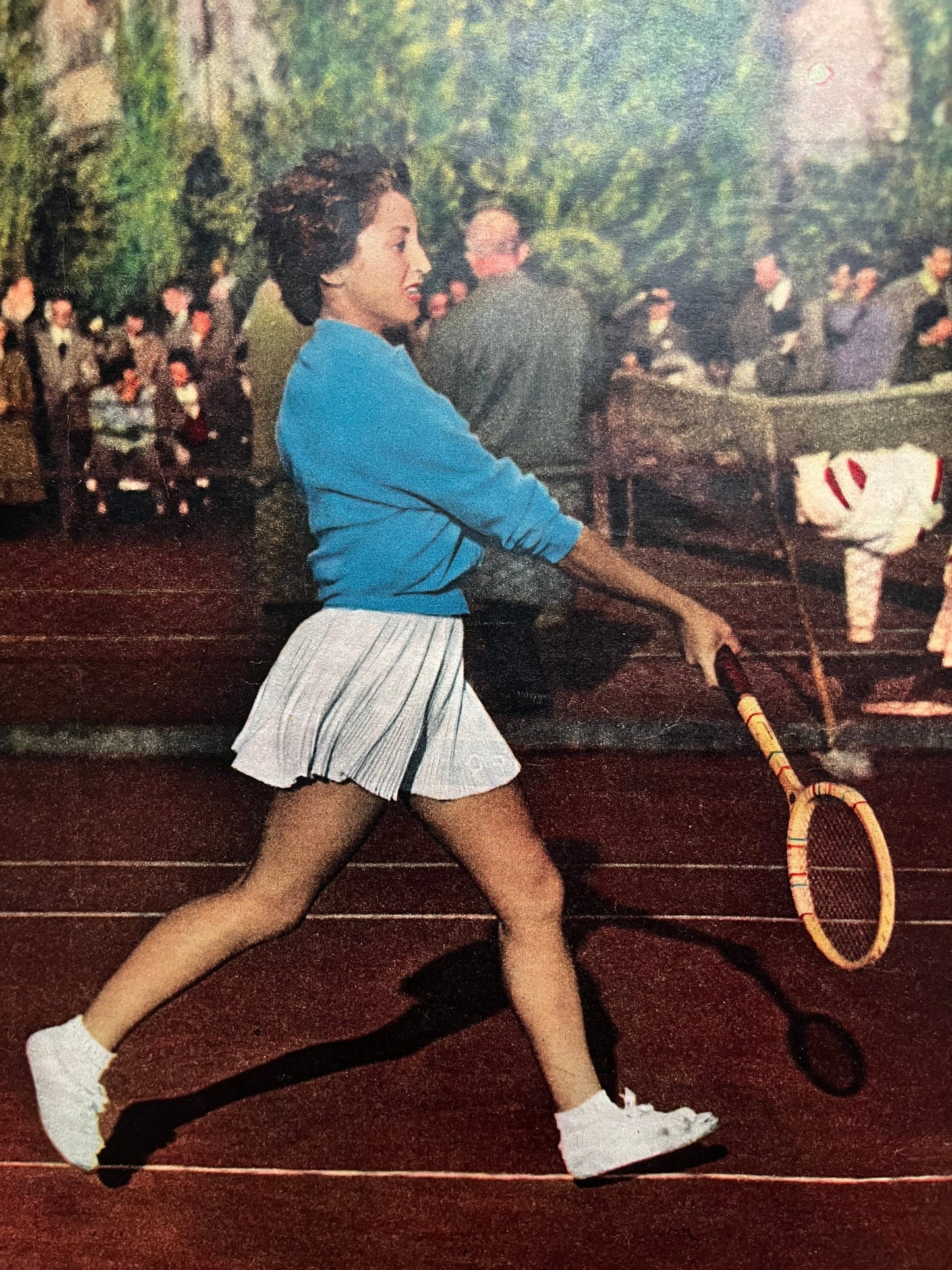 Vintage Tennis Print - Silvana Lazzarino, Tennis Player, Original 1953