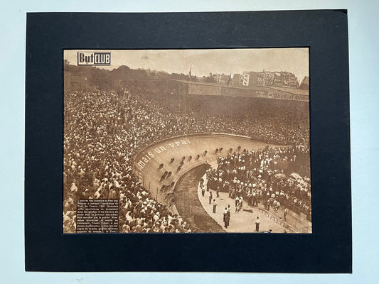 Vintage Tour de France cycling print - Ferdi Kubler 1950 parc des princes