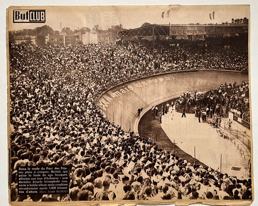 Vintage Cycling Print - Tour de France Victory, Gino Bartali, 1948