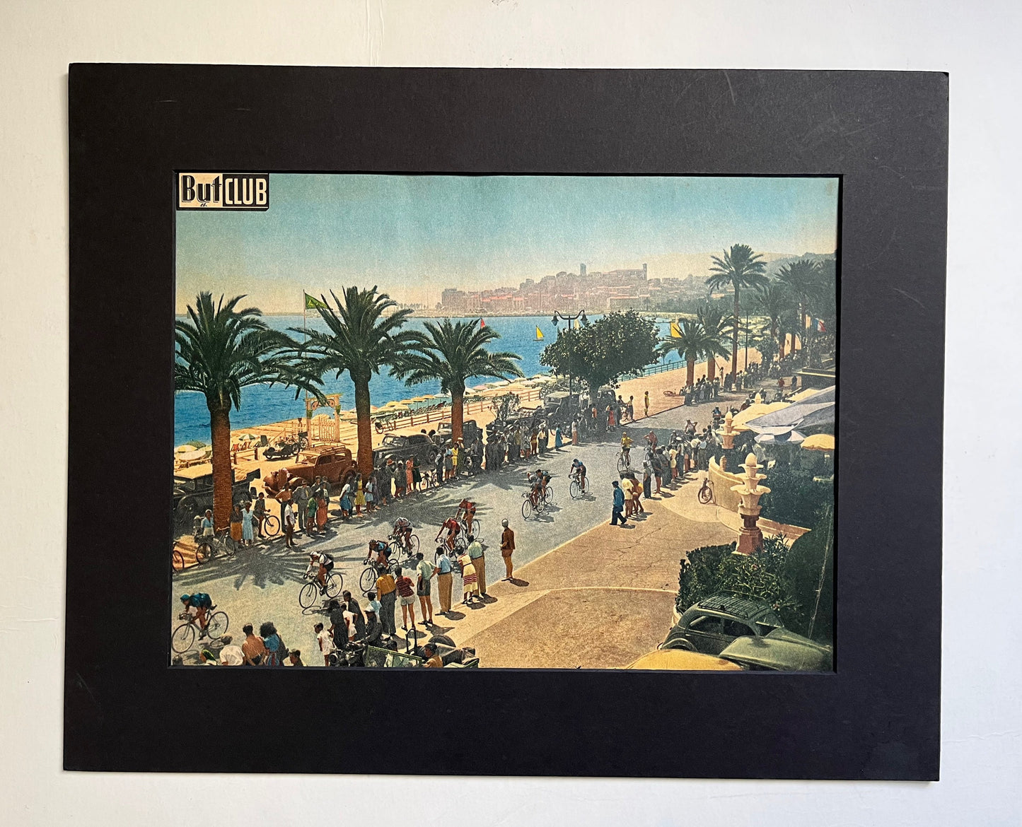 Vintage Tour de France cycling print 1949 Nice Promenade des Anglais