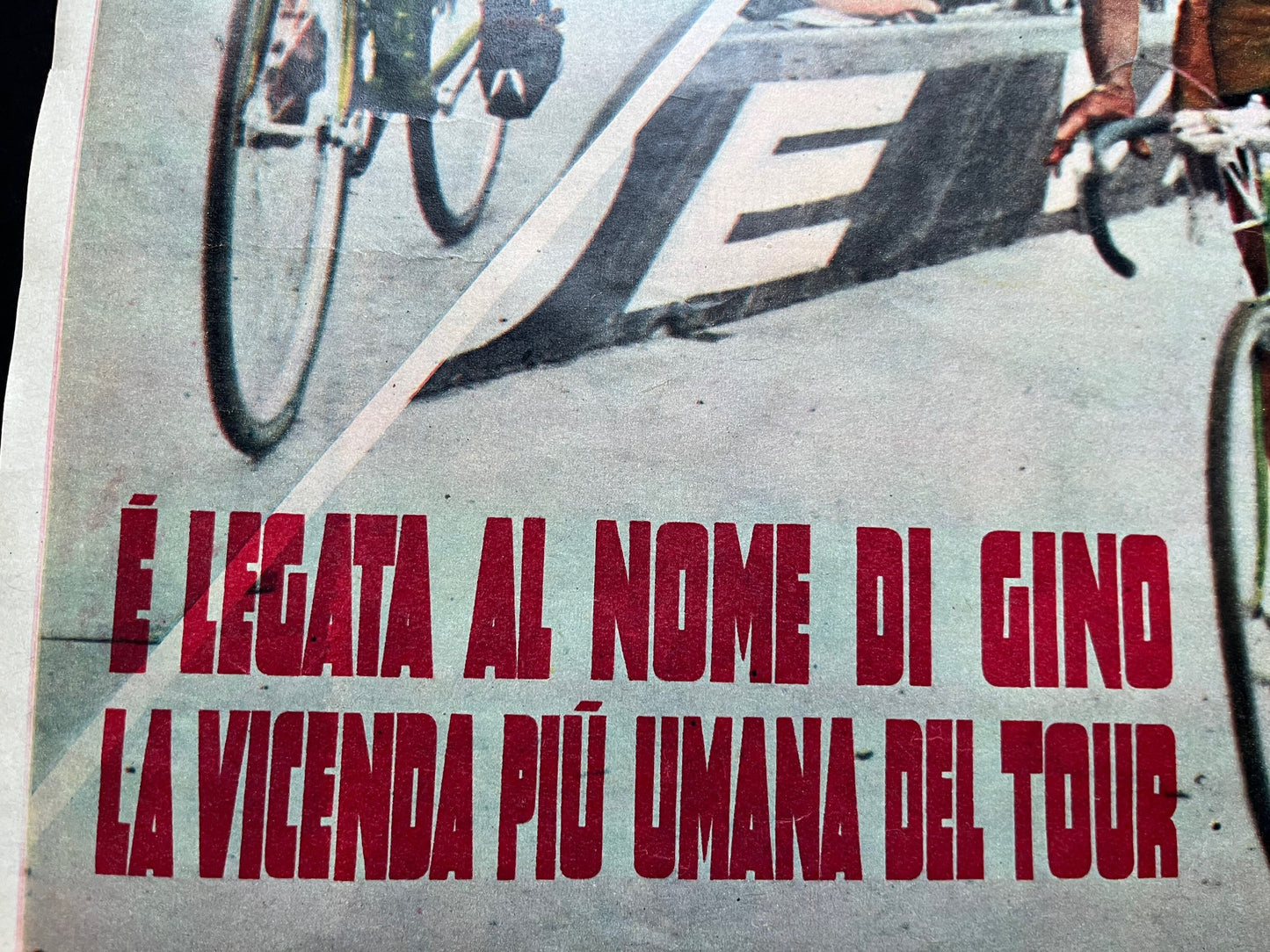 Vintage Cycling Print - Tour de France, Gino Bartali/Legnano, Original 1949