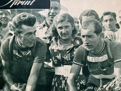 Vintage Cycling Print - Tour de France, Gino Bartali/Louison Bobet, 1948