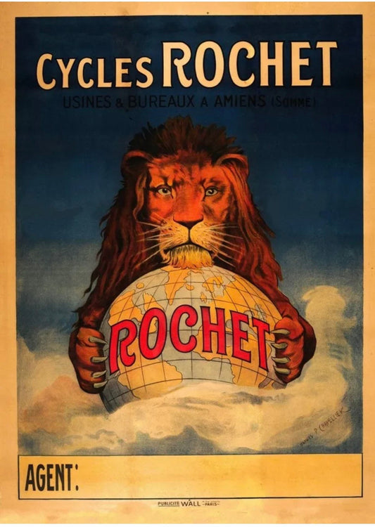 Vintage Advertising Poster - Cycles Rochet, c1900s