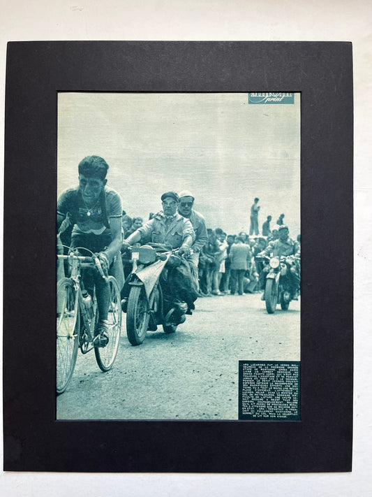 Vintage Cycling Print - Tour de France, Apo Lazarides, Original 1949