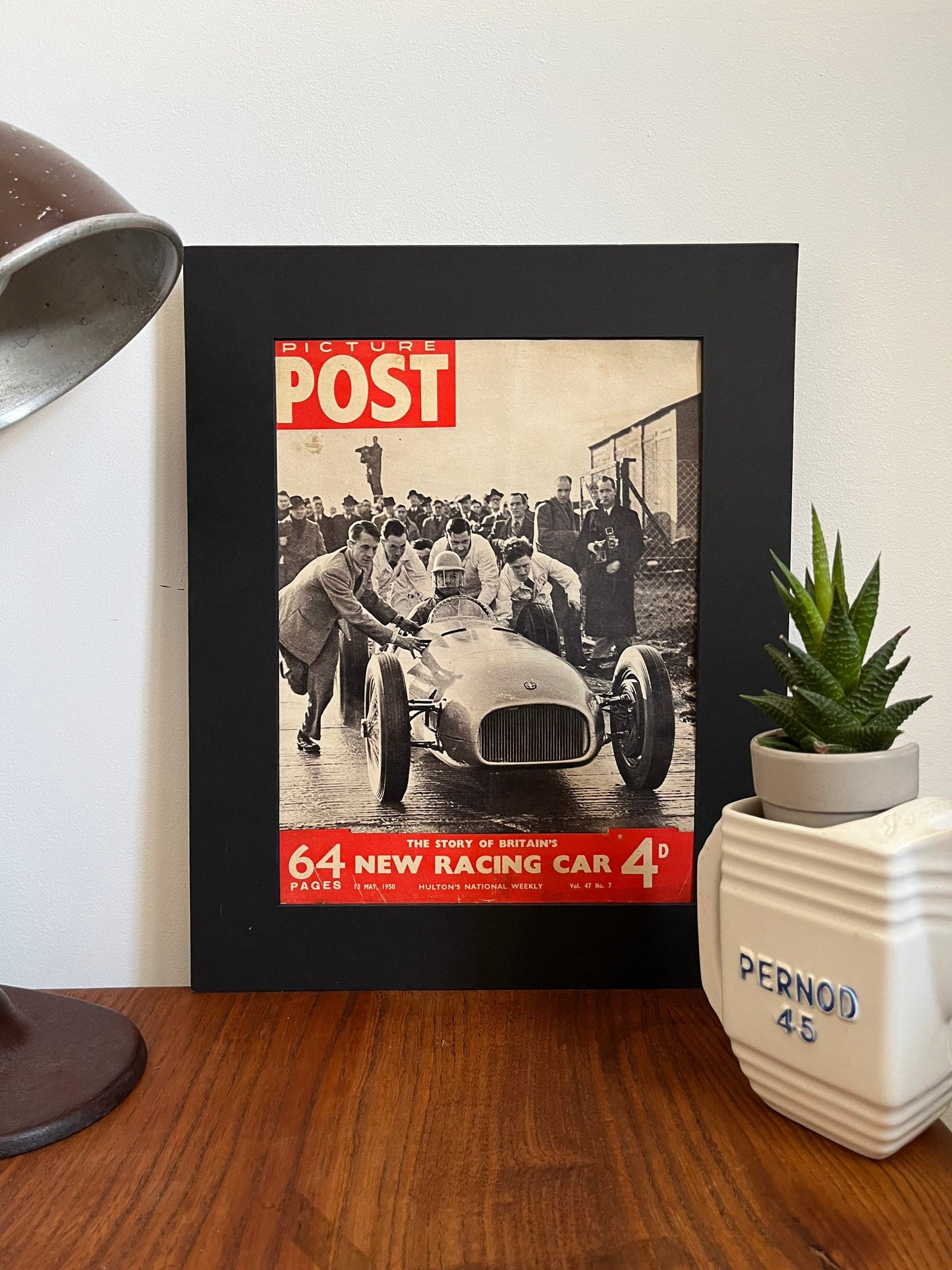 Vintage Magazine Cover - Picture Post, BRM Racing Car Raymond Mays, Original 1950