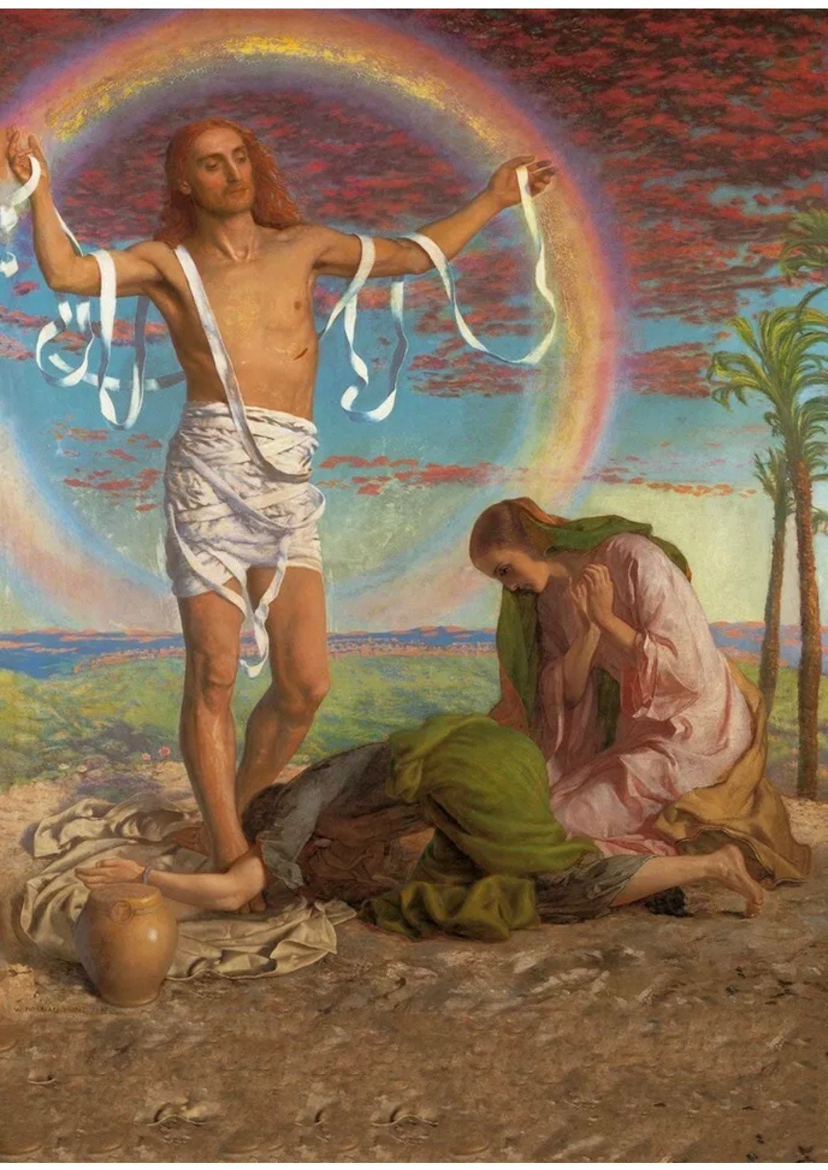 Vintage Religious Painting Repro - The Resurrection, William Holman Hunt c1847