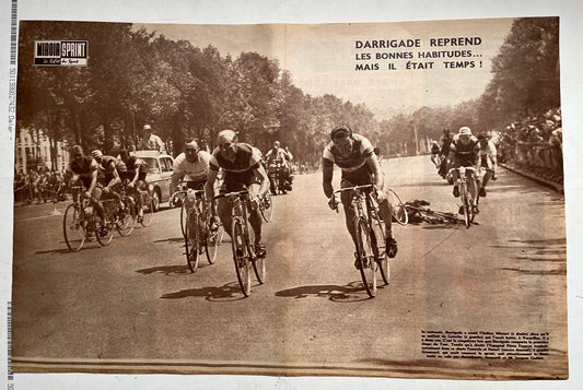 Vintage Cycling Print - Andre Darrigade, Tour de France, Original 1959