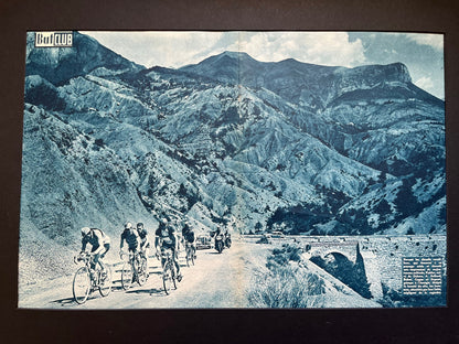 Vintage Cycling Print - Tour de France, Original c1950