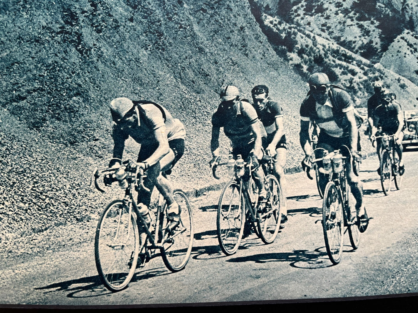 Vintage Cycling Print - Tour de France, Original c1950