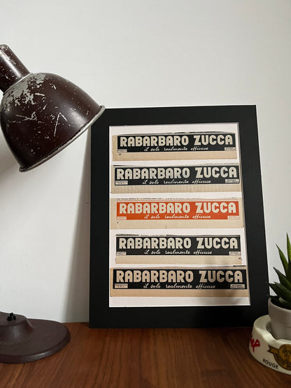 Vintage Advertising Artwork - Rabarbaro Zucca, Original Italian, 1950s