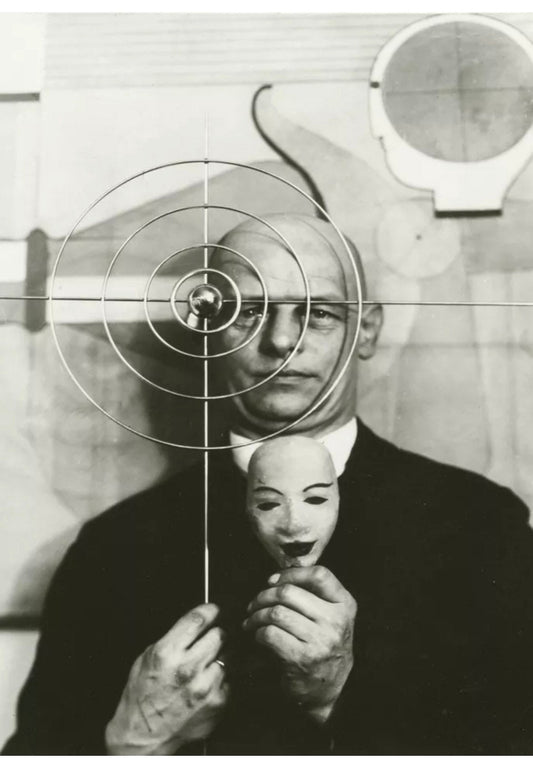 Vintage Design Poster - 'Self Portrait with Mask', Oskar Schlemmer, Bauhaus c1923