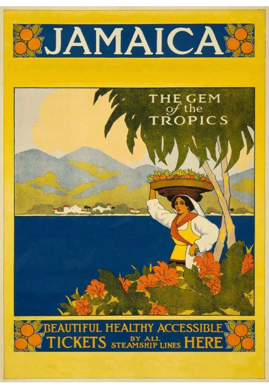 Vintage Travel Print - Gem of the Tropics, Jamaica 1910