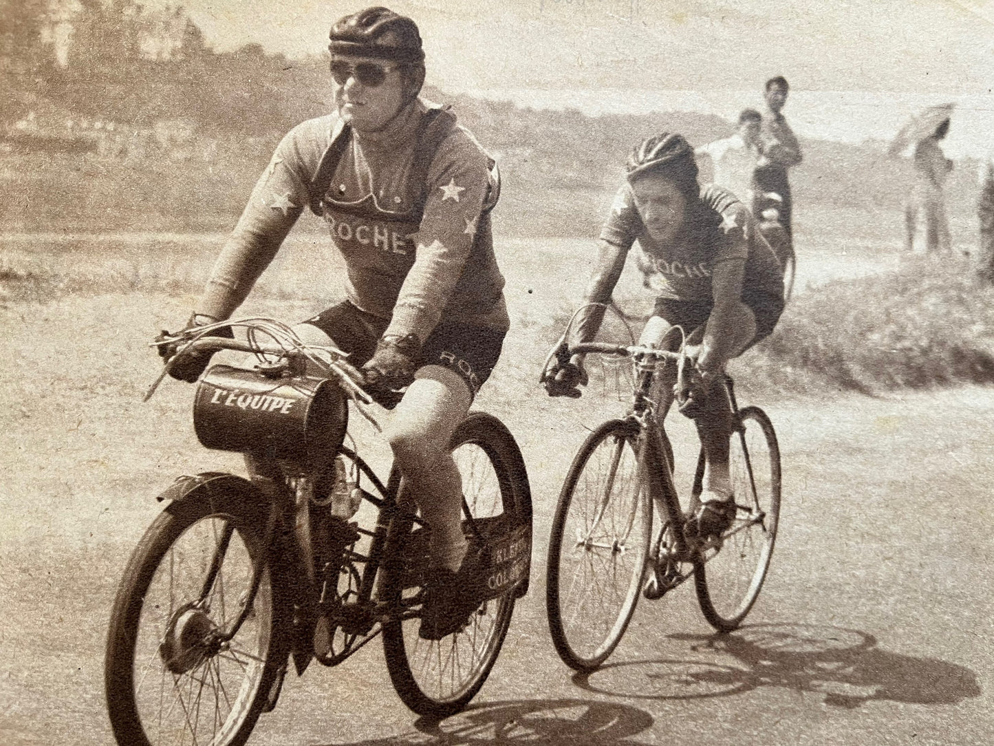 Vintage Cycling Print - Tour de France, Stan Ockers, Original 1950s