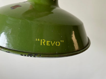 Vintage Industrial Lamp Shades - REVO 1930s/40s Dark Green, 1960s