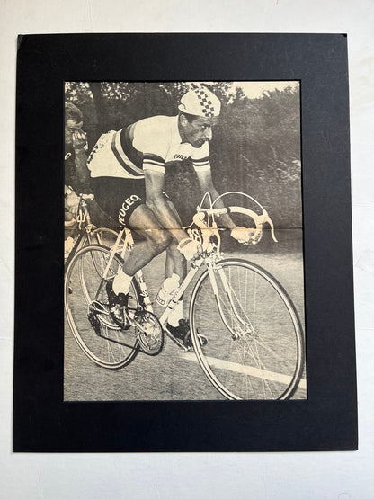 Vintage Cycling Print - Tom Simpson/Peugeot, Original 1966