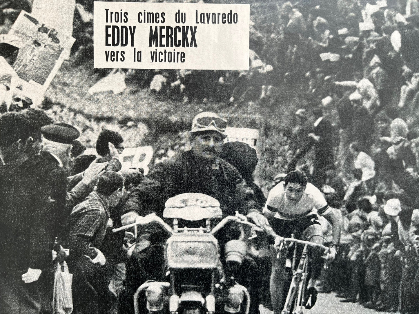 Vintage Cycling Print - Tour de France, Eddy Merckx, Original 1966/67