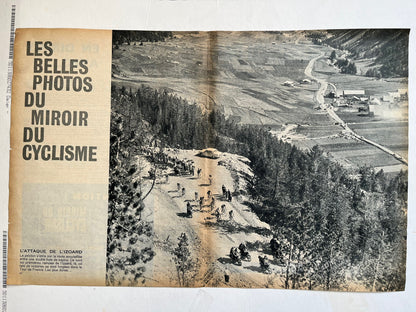 Vintage Cycling Print - Tour de France, Col D’Izoard, Original 1960s