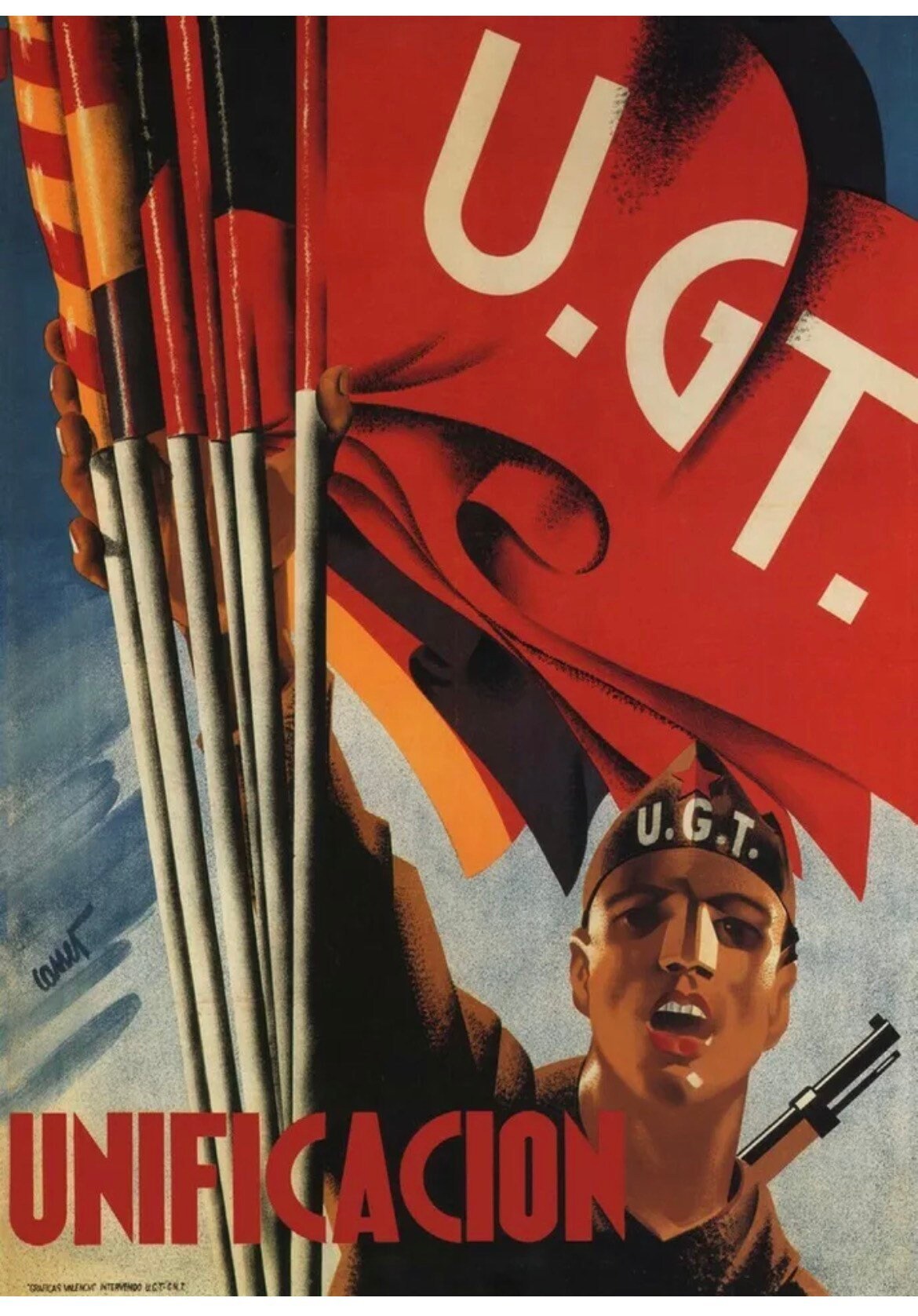 Vintage Propaganda Poster - 'Unification', Spanish Civil War, 1937