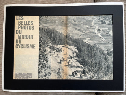 Vintage Cycling Print - Tour de France, Col D’Izoard, Original 1960s