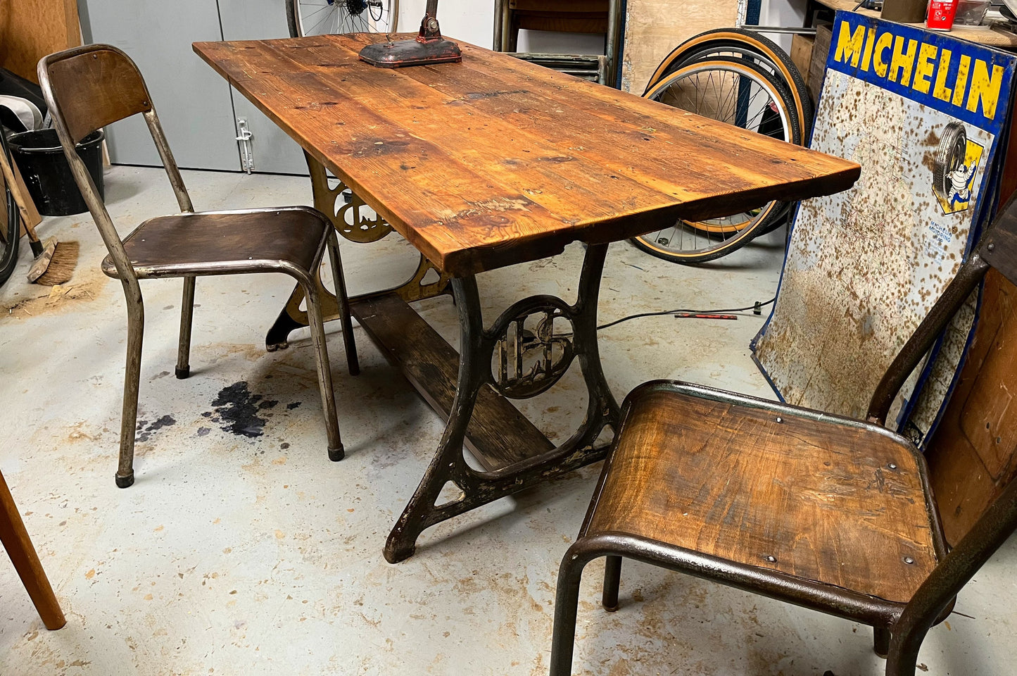 Vintage Bespoke Industrial Tables by Commission