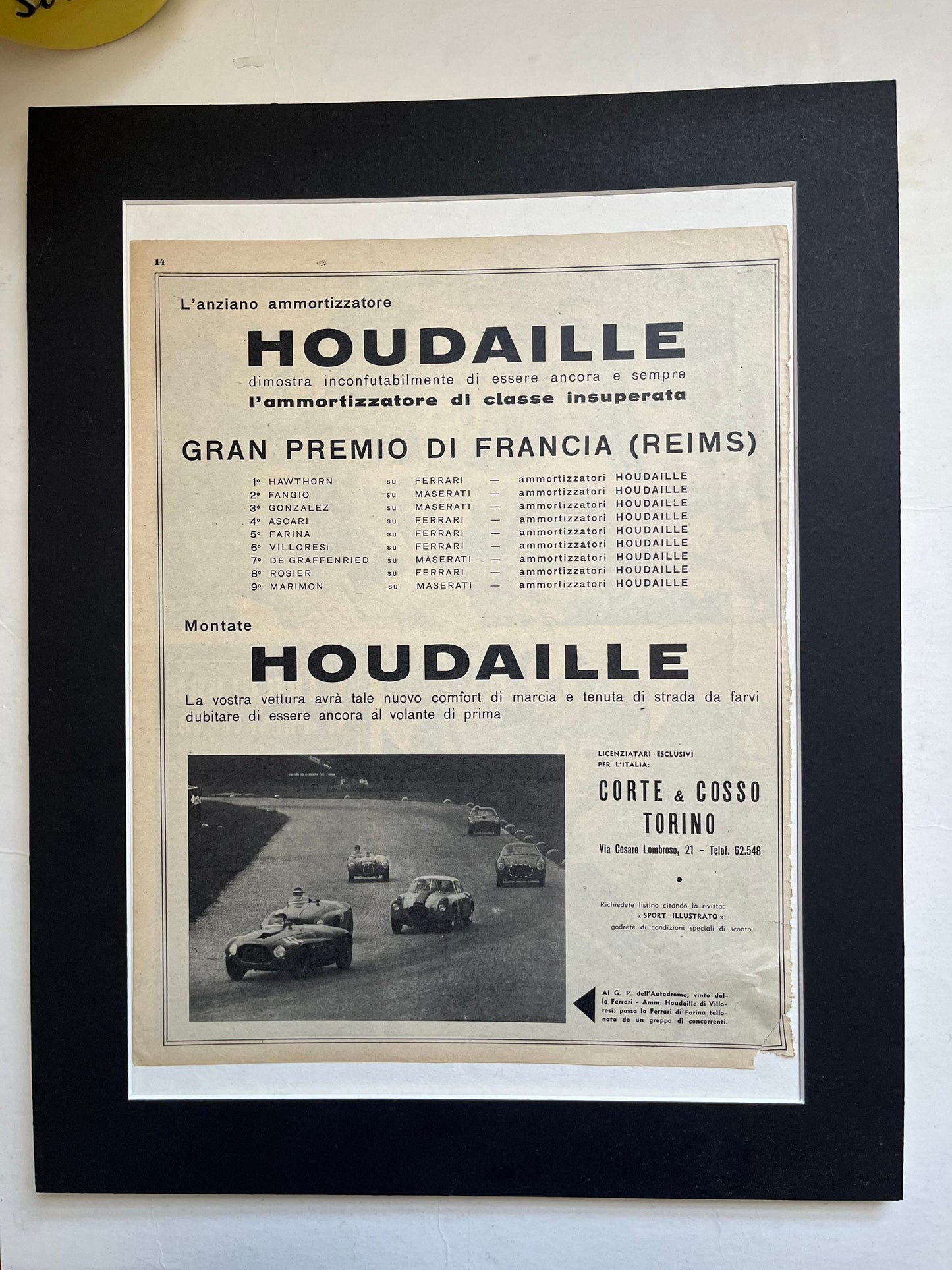 Vintage Grand Prix Advertisement - c1950