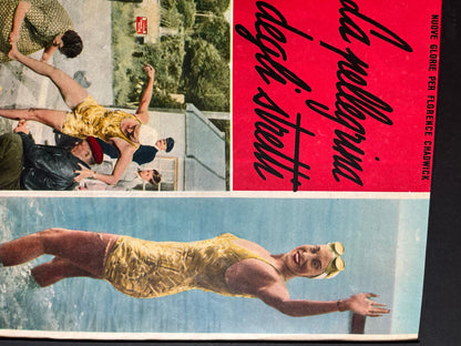 Vintage Italian swimming print c1953 Florence Chadwick