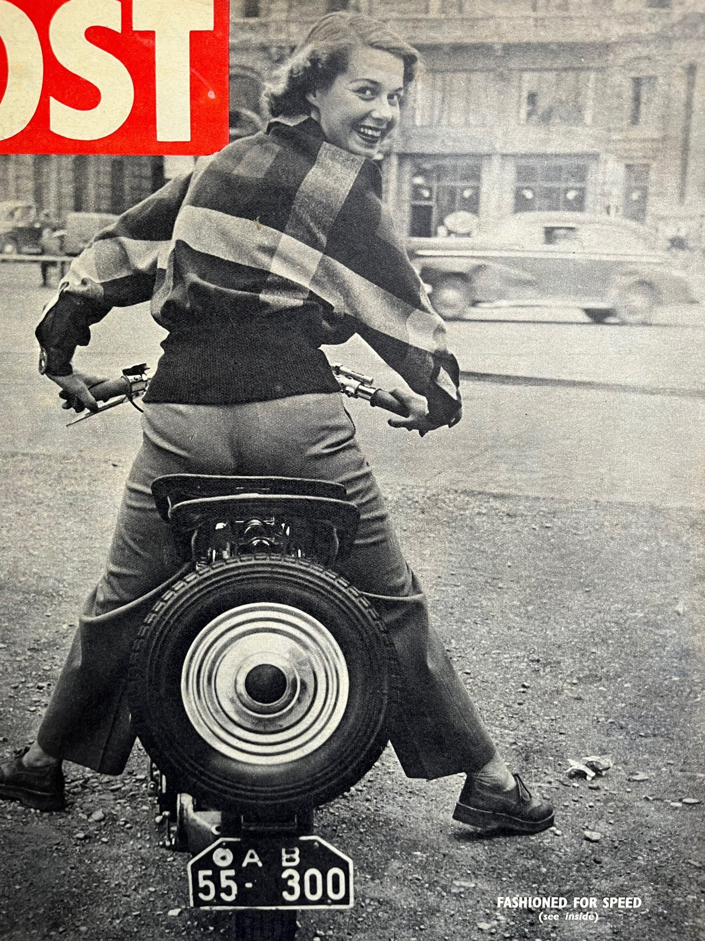 Vintage Magazine Cover -  Picture Post, Scooter Girl Munich, Original 1950