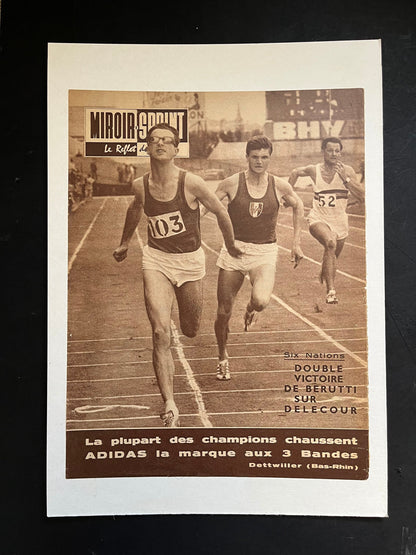 Vintage Athletics Print (French) - Adidas Advertorial, Original 1950s