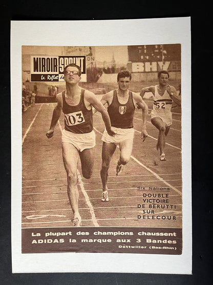 Vintage Athletics Print (French) - Adidas Advertorial, Original 1950s