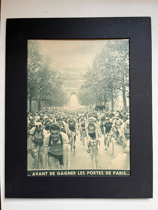 Vintage cycling print - Tour de France Louison Bobet 1950