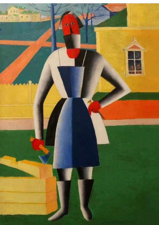 Vintage Soviet suprematism poster Kazimir Malevich