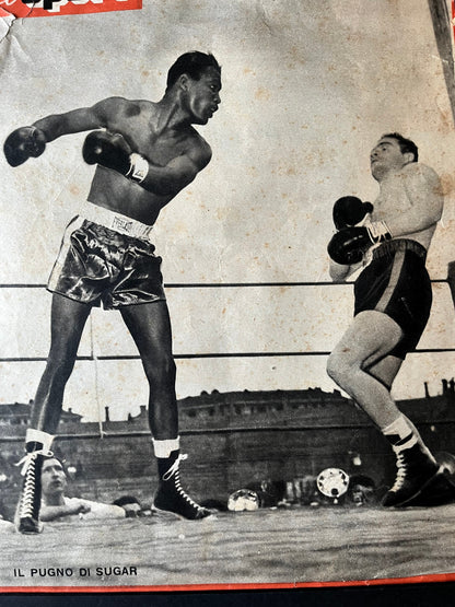 Vintage Boxing Print (Italian), 1950s