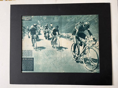 Vintage Cycling Print - Fausto Coppi/Gino Bartali, Original, Tour de France, 1949