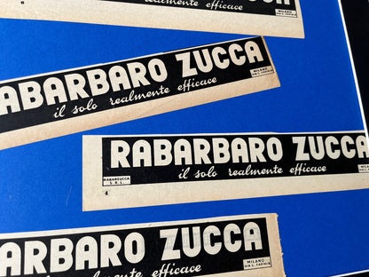 Vintage Advertising Artwork - Rabarbaro Zucca, Original Italian, 1950s