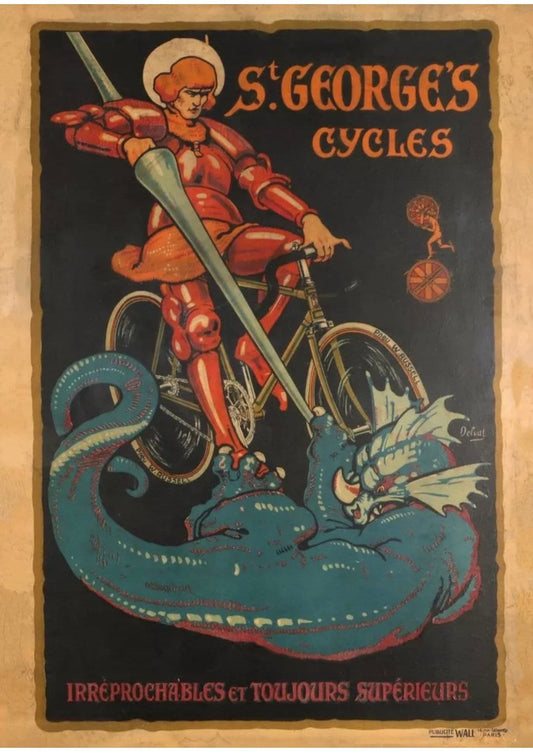 Vintage Advertising Poster - St George’s Cycles, French c1920