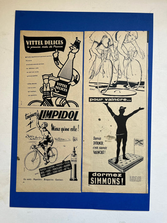 Vintage Advertisement Print (French) - Tour de France, Original 1950s