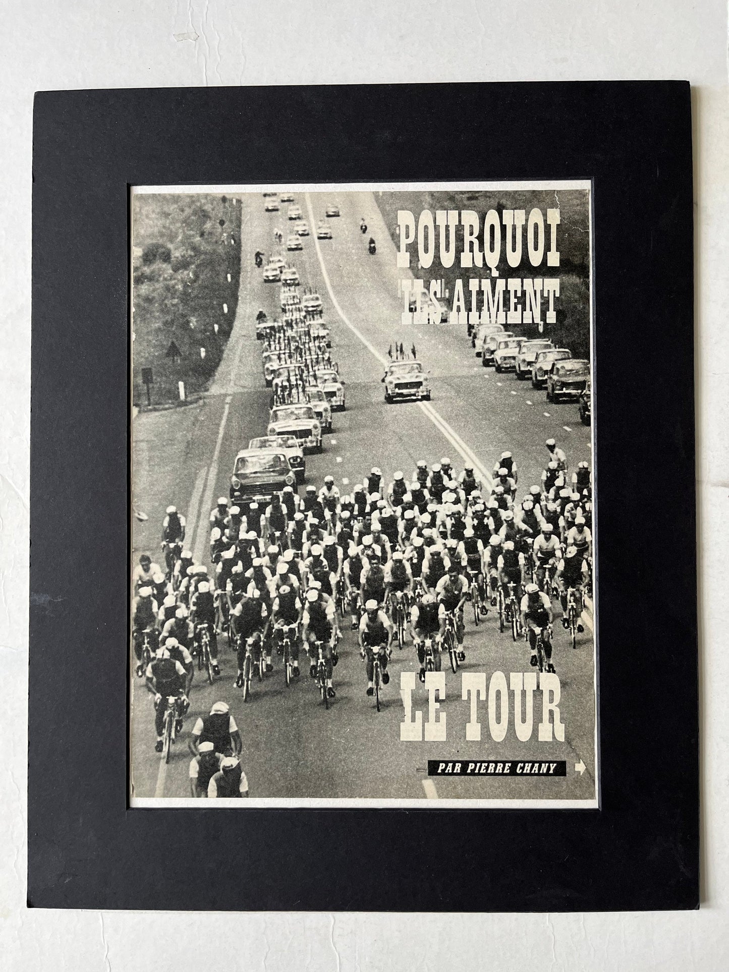 Vintage Cycling Print - Tour de France Peloton, Original 1966