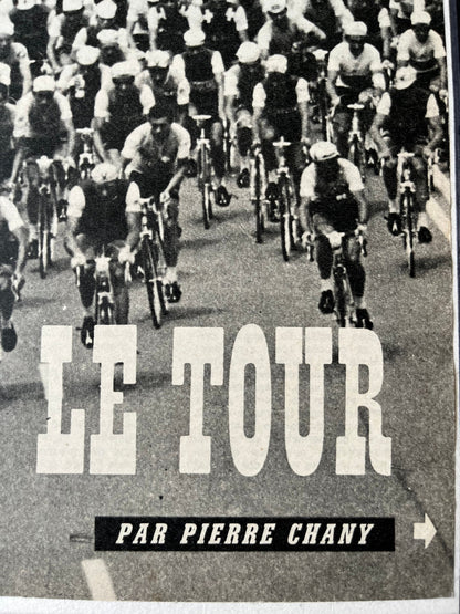 Vintage Cycling Print - Tour de France Peloton, Original 1966