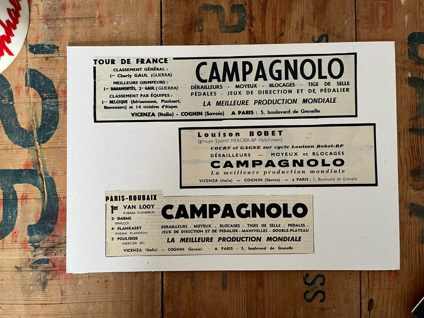 Vintage Cycling Print - Campagnolo, Original  c1960s