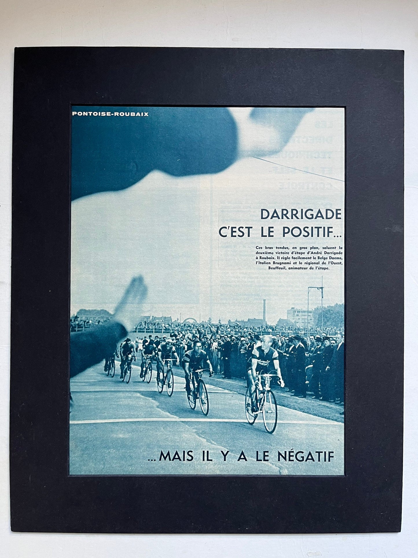 Vintage Cycling Print - Tour de France, Andre Darrigade,  1959