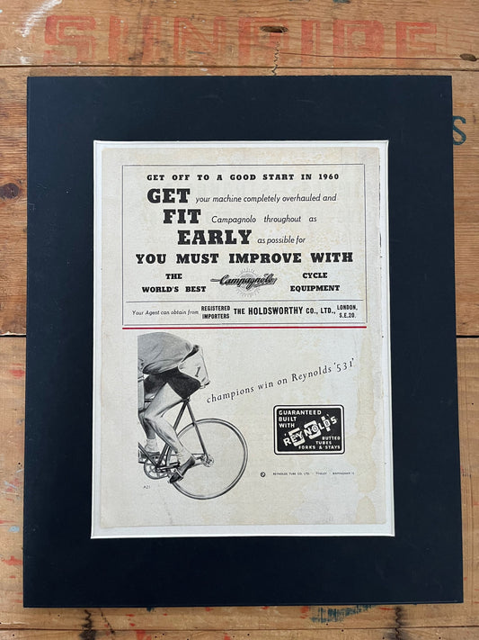 Vintage Cycling Advertisement - Campagnolo/Reynolds 531, Original 1960s