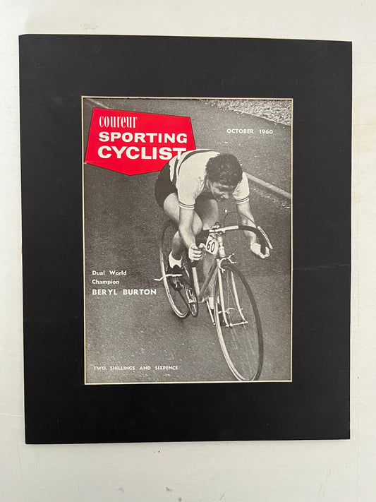 Vintage Cycling Print - Beryl Burton, Original 1960