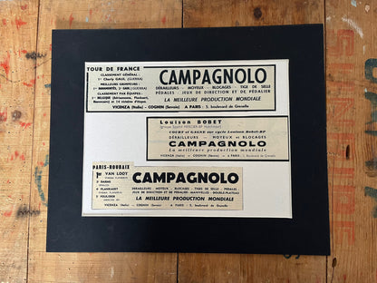 Vintage Cycling Print - Campagnolo, Original  c1960s